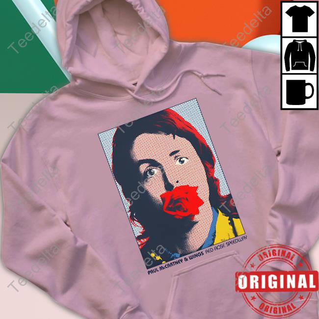 Red Rose Speedway Pixel Photo Tee Shirt Paul Mccartney Merch Red Rose Speedway Pixel Photo T Shirt