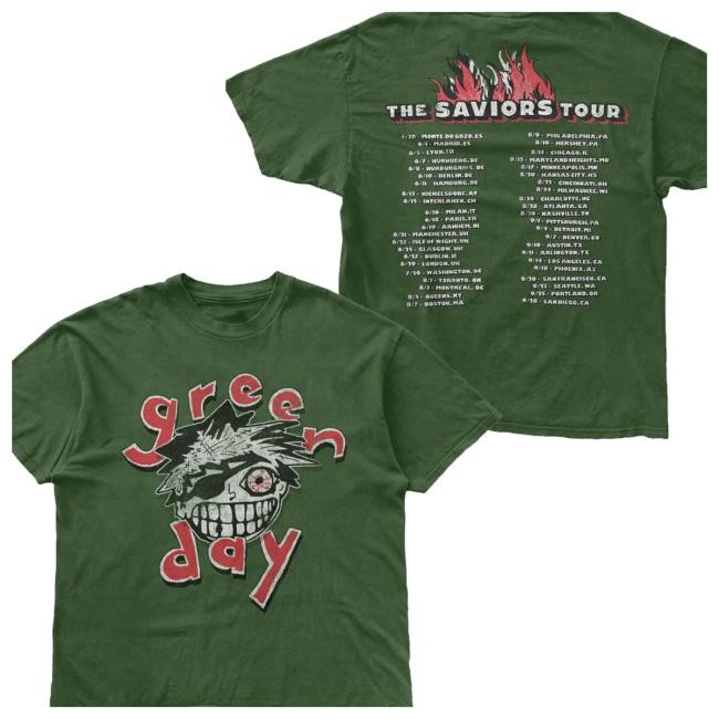 Official Greenday Merch Dookie Bastard Tour Tee 2024 Crewneck Sweatshirt