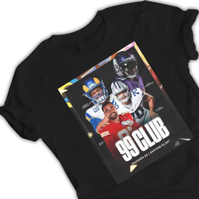 Official Best Travis Kelce Joins Justin Jefferson, Aaron Donald And Zack Martin. 99 Club Madden 24 Long Sleeve T Shirt