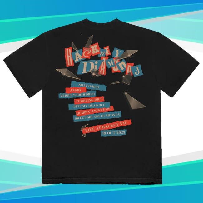 Official The Rolling Stones Shop Merch Hackney Diamonds Racket Setlist T-Shirt