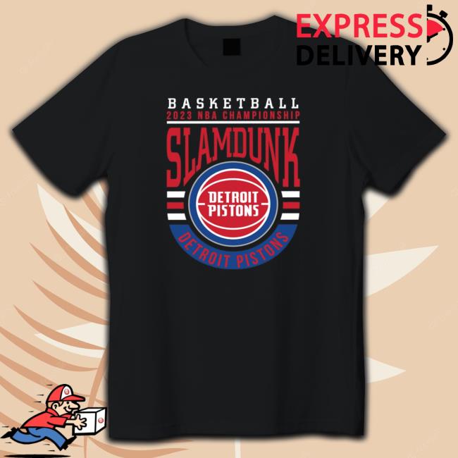 2023 Championship Slamdunk Detroit Pistons Basketball Logo shirt, hoodie, tank top, sweater and long sleeve t-shirt