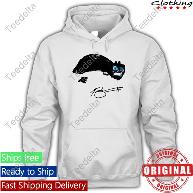 Bryce Young Draw Carolina Panthers Logo Hooded Sweatshirt