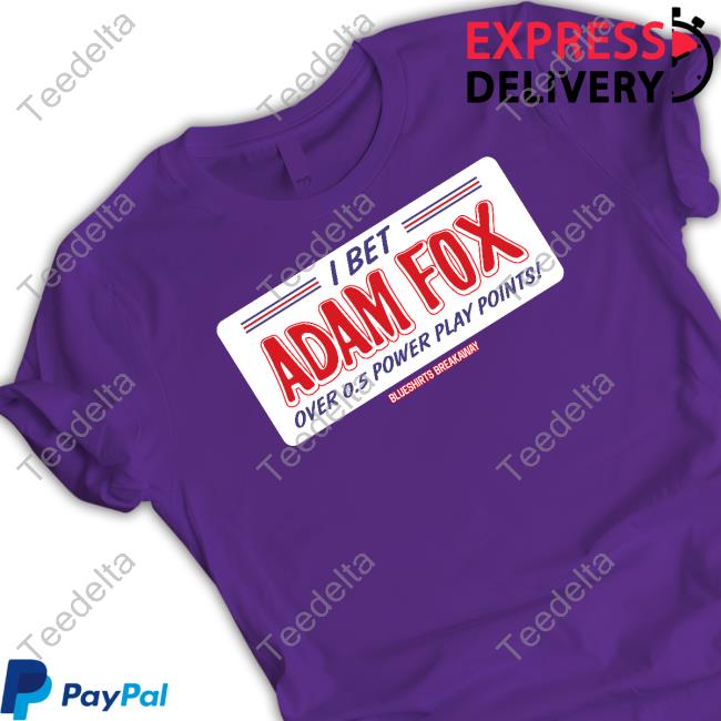 Blueshirts Breakaway Store Adam Fox Pp Points Bet Tank Top