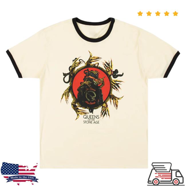 Official Queens Of The Stone Age Qotsa Merch Store In Times New Roman... Ringer Shirts Queensofthestoneage