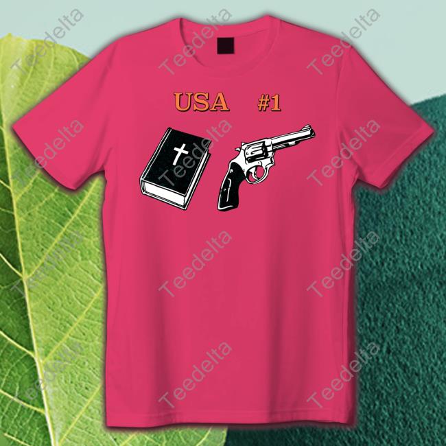 Usa 1 Bible Book Gun T Shirt