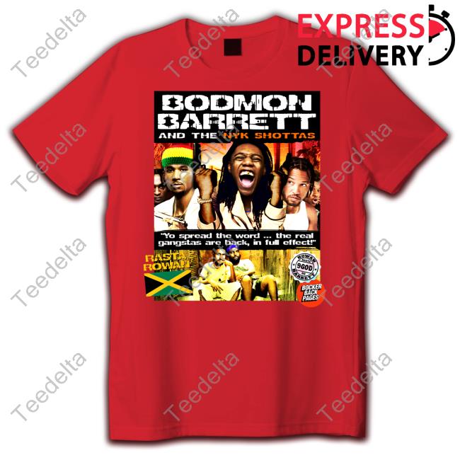 Official Bodmon Barrett Tee Shirt Bocker Backpages Merch