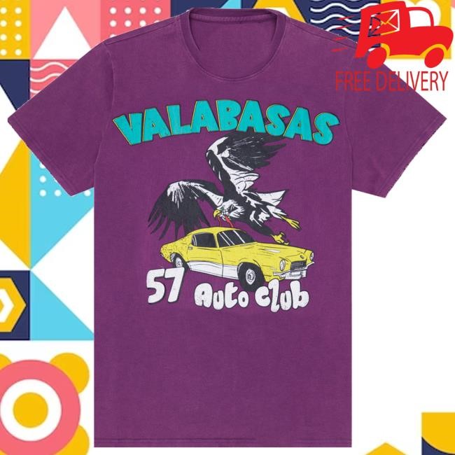 Valabasas Merch 57 Club Vintage Purple Tee Shirt