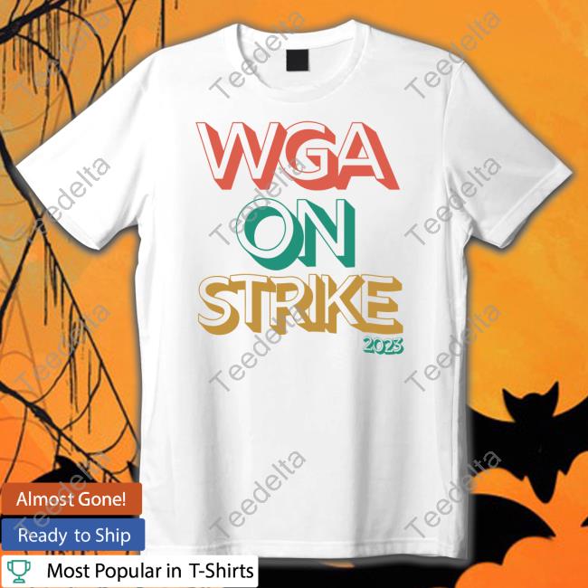 Wgastrikeshirts Store Wga On Strike 2023 Hooded Sweatshirt