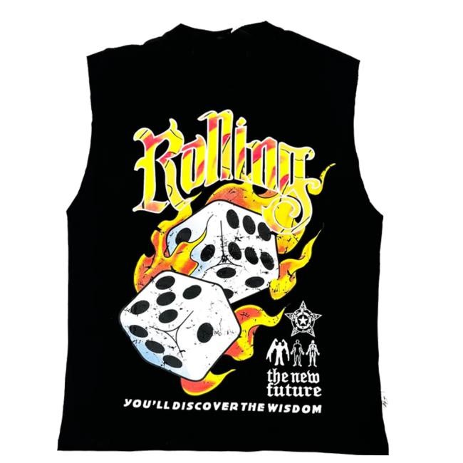 K-Momo Merch Bkys Rolling Graphic Sleeveless Crewneck Sweatshirt