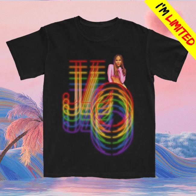 Jennifer Lopez Merch Store Jlo Rainbow Repeat Hoodie