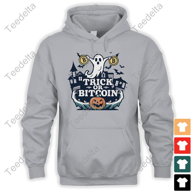 Fomo21 Shop Trick Or Bitcoin Halloween 2023 Hoodied Sweatshirt