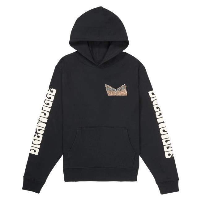 Official Dreamville Merch Red Rocks Collectible Pullover Sweatshirt Black Dreamville Records