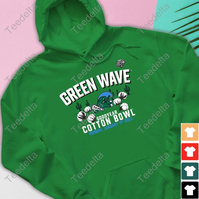 Green Tulane Green Wave 2023 Cotton Bowl Gameday T-Shirt