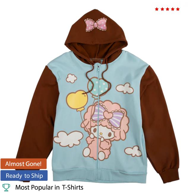 Official Sanrio Apparel Clothing Merch Store Shop My Sweet Piano X Dumbgood Zip Sweatshirt