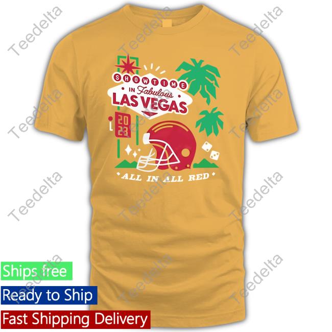 Charlie Hustle Showtime In Fabulous Las Vegas 2023 All In On Red Tee Shirt
