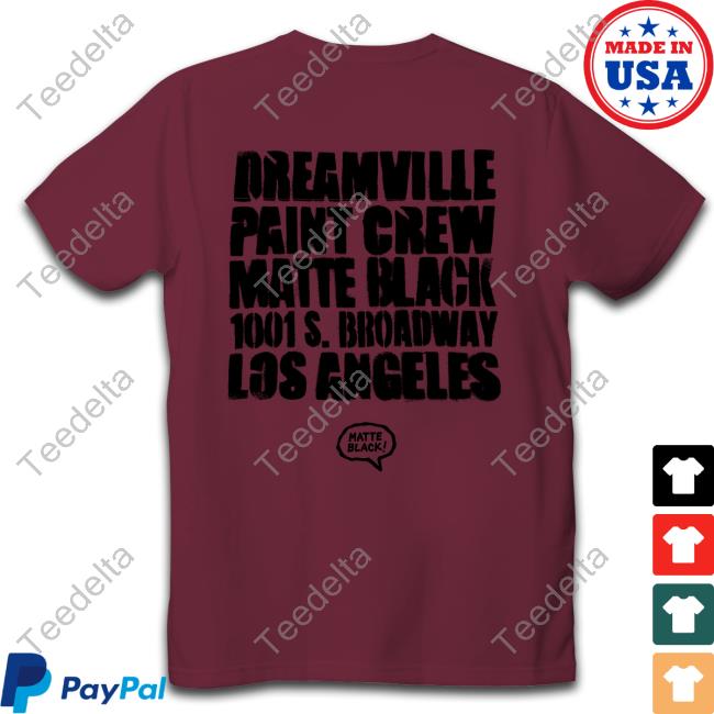 Dreamville Paint Crew Matte Black T Shirt Dreamville Merch Dreamville Paint Crew Matte Black Shirt