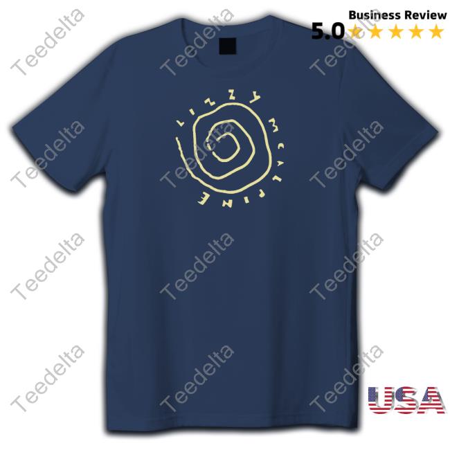 Official Lizzy Mcalpine Navy Vortex T Shirt