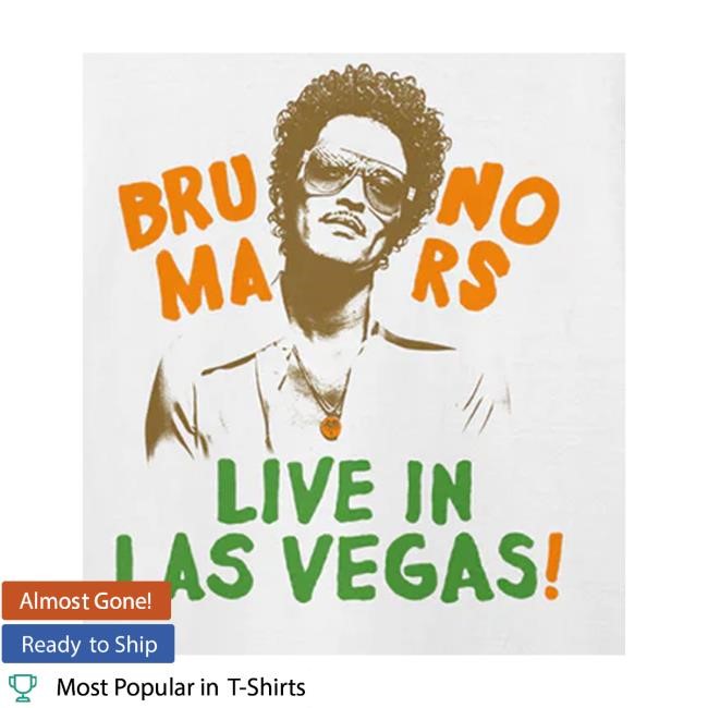 Bruno Mars Merch Store Bruno Mars Live Hooded Sweatshirt