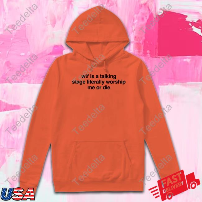 Wtf Is A Talking Stage Literally Worship Me Or Die Hooded Sweatshirt Wtf Is A Talking Stage Literally Worship Me Or Die Tee Shirt