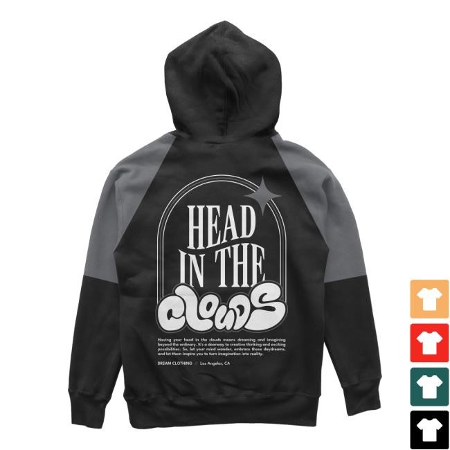 Dream Clothing Hq Store Head In The Clouds Color Block Hooded Sweatshirt Dream Clothing Hq Store Head In The Clouds Color Block Sweatshirt