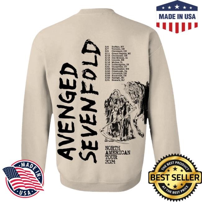 A7x World Merch Store Avenged Sevenfold 2024 Tour Wisdom Sweatshirt