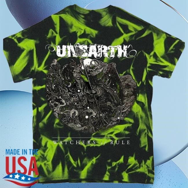 Unearth Official Merch Watchers Of Rule Tie Dye Shirt (Neon Green) Shirts Official Unearth Official Merch Watchers Of Rule Tie Dye Shirt (Neon Green) Tee Shirt