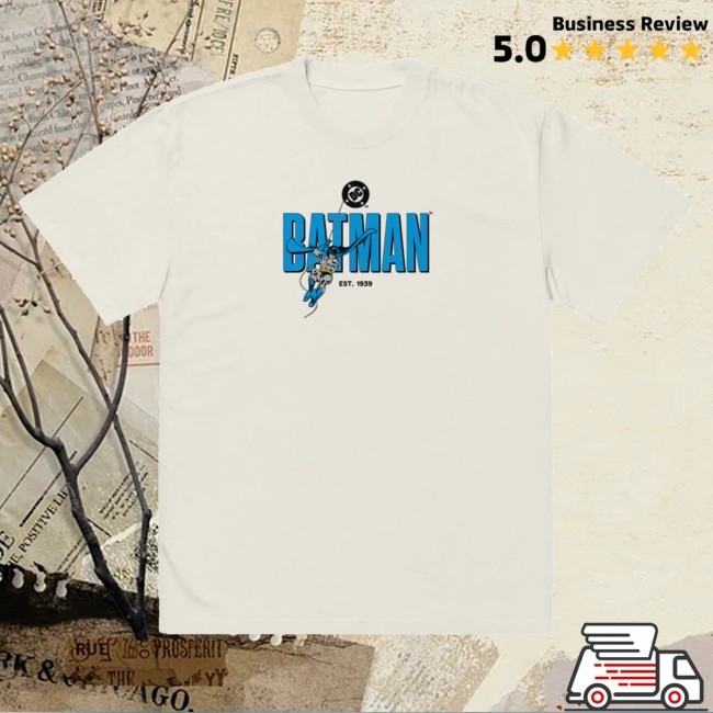 Official Dc Shop Merch Batman Est 1939 Oversized Faded Sweatshirt
