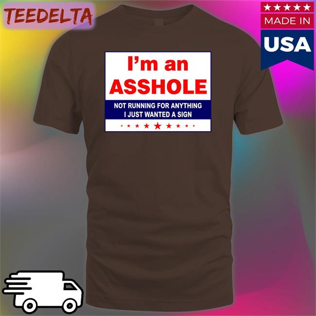 I'm An Asshole Not Running For Anything I Just Wanted A Sign Hoodie White