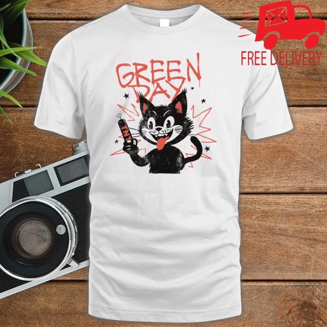 Green Day Tour 2025 Cat Tee Shirt Green Day Tour 2025 Cat Shirt, Hoodie, Sweatshirt