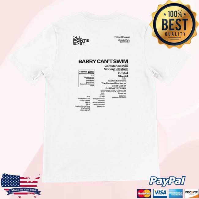 All Points East Merch Shop Store Barry Can't Swim 2025 Tee
