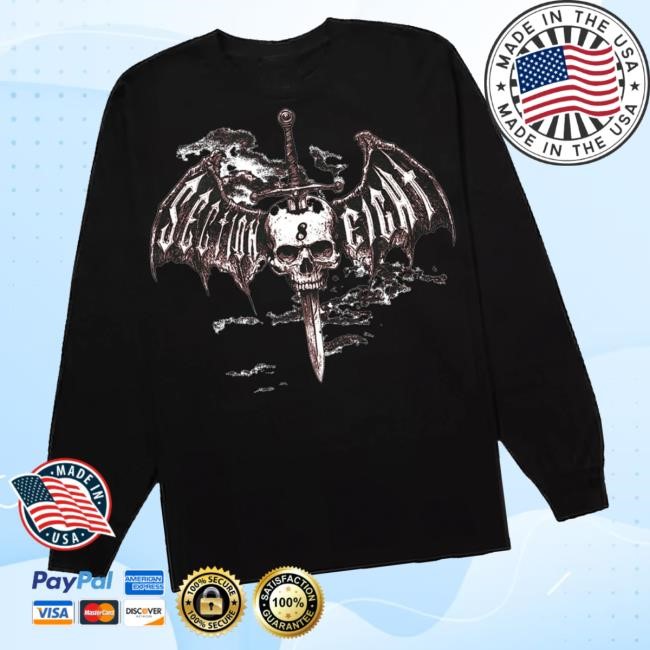 Damned Skull T-Shirt Section8la Merch Store Shop