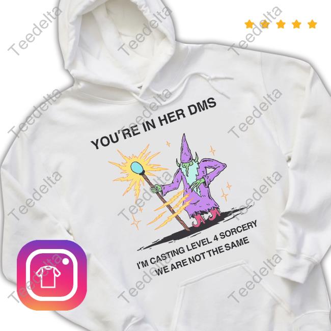 Wizard Of Barge You're In Her Dms I'm Casting Level 4 Sorcery We Are Not The Same Shirt