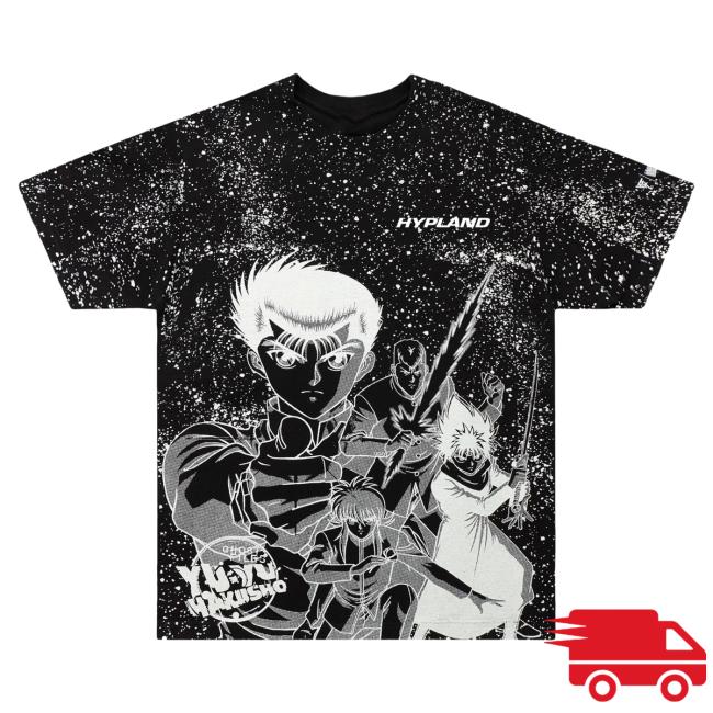 Official Hypland Clothing Merch Store Hypland Yyh All Over Print Popover Shirt (Black)