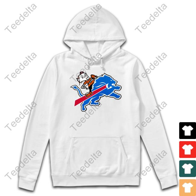 Bills Brown-Lions Long Sleeve Three Lake Erie Teams Bills Brown-Lions Long Sleeve