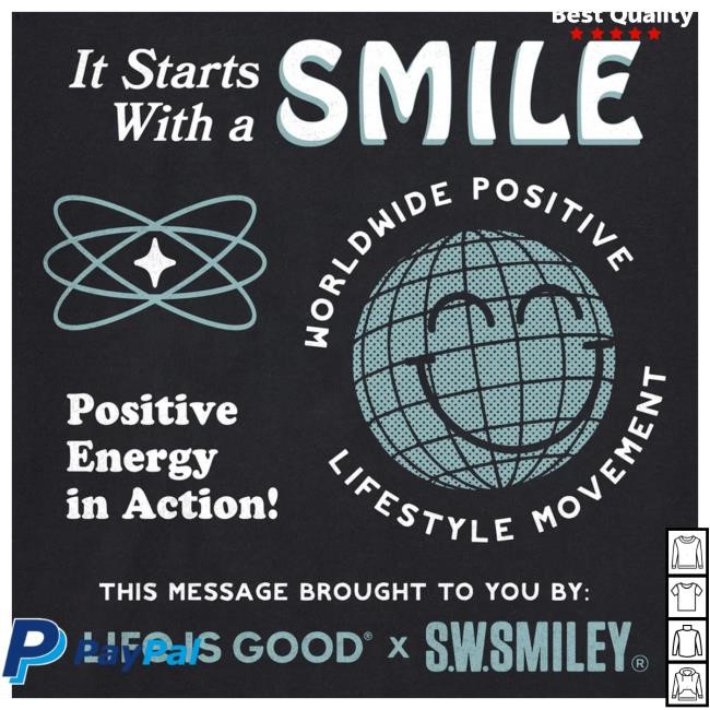 Smiley World Merch Shop Store Lig S.W.Smiley Starts With A Smile Hoodie, Sweatshirt