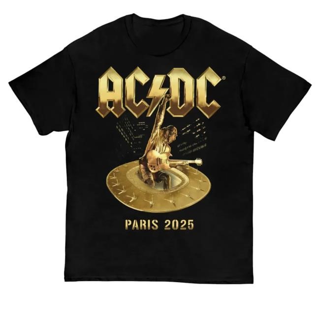 Acdc Merch Shop Store Paris Pwr Up Tour Long Sleeve Shirt