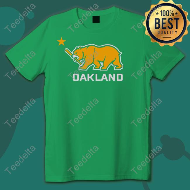 Baseballism Oakland Ca Baseball Bear Tee Shirt