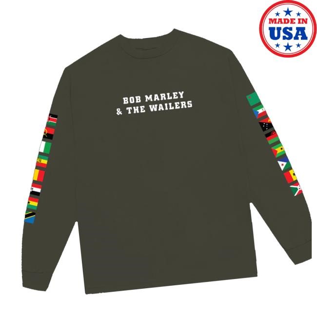 Trending Bob Marley Merch Store Survival Flags Longsleeve Crewneck Sweatshirt