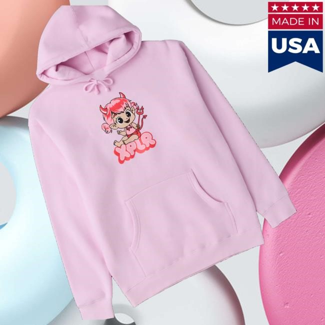 Xplr Shop Baby Devil V3 Unisex Sweatshirt Light Pink