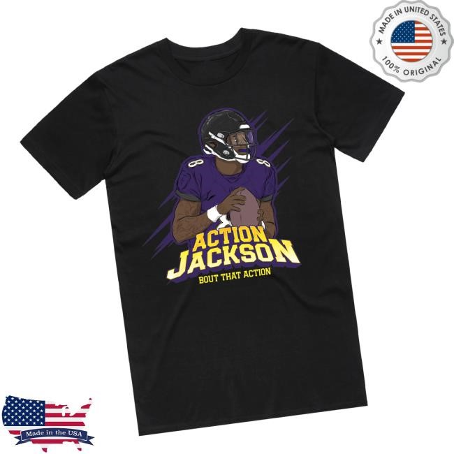 Era8apparel Merch Store Action Jackson Athletic Black Staple Shirt