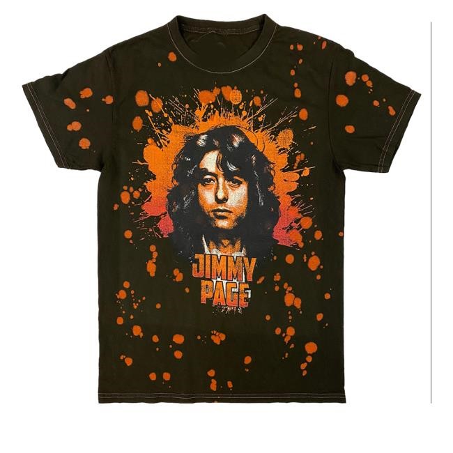 Official Jimmy Page Red Portrait T Shirt Jimmy Page Merch Shop Store Official Red Portrait T Shirt