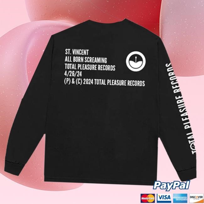 Official St. Vincent Official Merch Total Pleasure Records Longsleeve Shirts