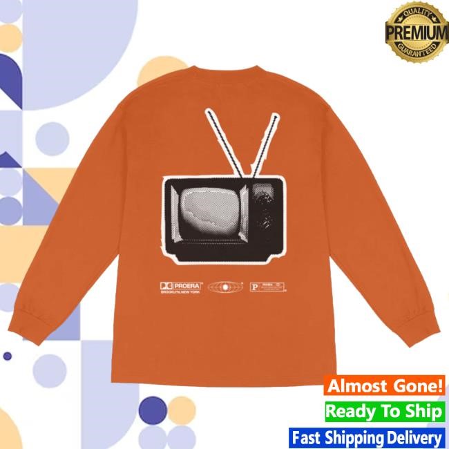 Theresa Merch Orange Broadcast Longsleeve Crewneck Sweatshirt