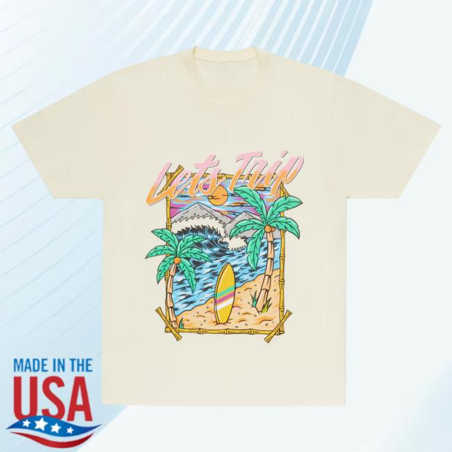 Official Sturniolo Triplets Merch Let's Trip Paradise Long Sleeve Tee Cream SturnioloTriplets Clothing Shop Sturnioloclothing