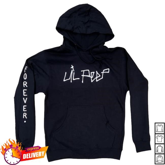 Lil Peep Merch Lil Peep Logo Hoodie - Black (Puff Print) Shirt Lil Peep Merch Lil Peep Logo Hoodie - Black (Puff Print) Crewneck Sweatshirt