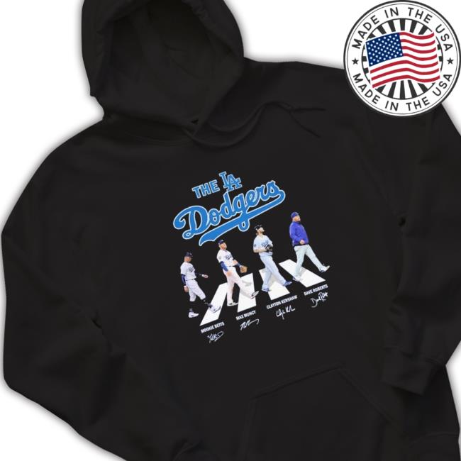 Official The Los Angeles Dodgers Betts Muncy Kershaw And Roberts Abbey Road 2023 Signatures Shirt