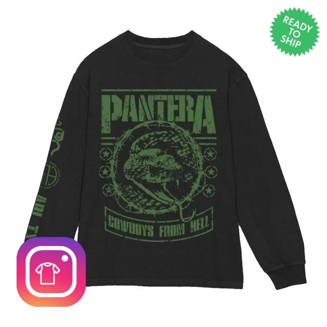 Pantera Merch Store Cowboys From Hell Snake Hoodie