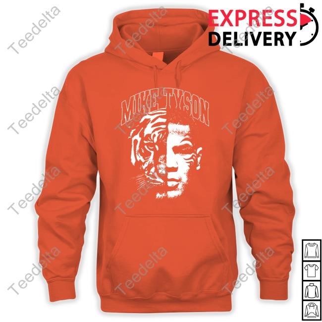 Mike Tyson Merch Tyson Tiger Split Hoodie Sweatshirt
