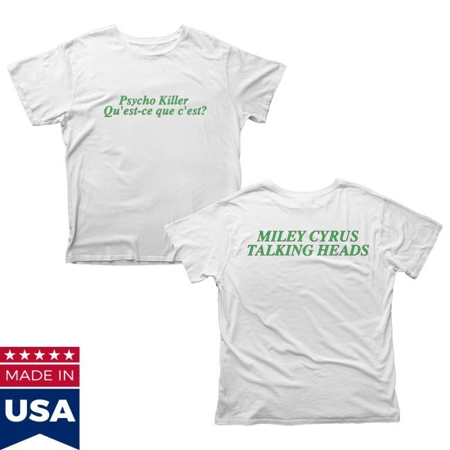 Miley Cyrus Merch Talking Heads X Miley Psycho Killer Long Sleeve Shirt